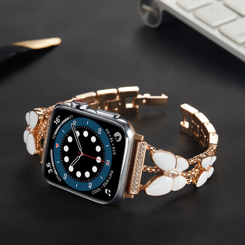 Upgrade your watch with this elegant resin diamond butterfly band. Stylish, durable, and perfect fit for women’s smartwatches. A must-have accessory!

