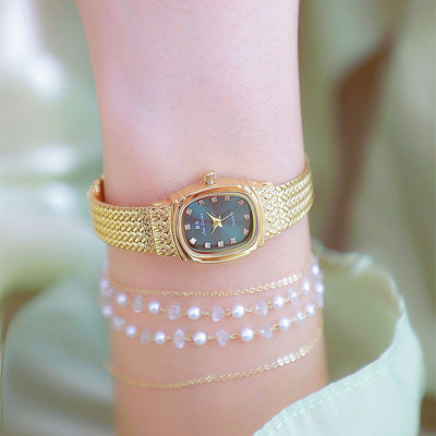 Luxury Quartz Watch - Gold/Silver, 48mm Dial,30M Waterproof