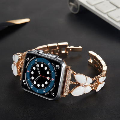 Upgrade your watch with this elegant resin diamond butterfly band. Stylish, durable, and perfect fit for women’s smartwatches. A must-have accessory!

