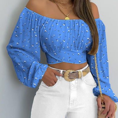 Blue Sleeveless Girly Top with Princess Sleeves - Sizes S-XL