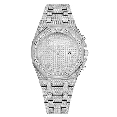 Luxury Quartz Watch - Gold/Silver, 48mm Dial,30M Waterproof
