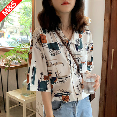 Hong Kong Fenghua shirt women' short sleeve retro polo shirt
