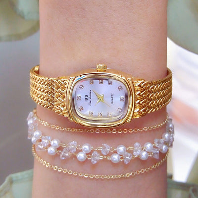Luxury Quartz Watch - Gold/Silver, 48mm Dial,30M Waterproof