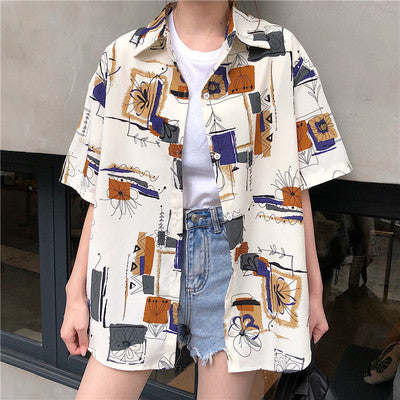 Hong Kong Fenghua shirt women' short sleeve retro polo shirt