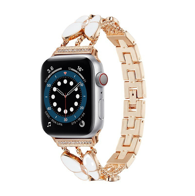 Upgrade your watch with this elegant resin diamond butterfly band. Stylish, durable, and perfect fit for women’s smartwatches. A must-have accessory!

