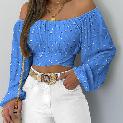 Blue Sleeveless Girly Top with Princess Sleeves - Sizes S-XL