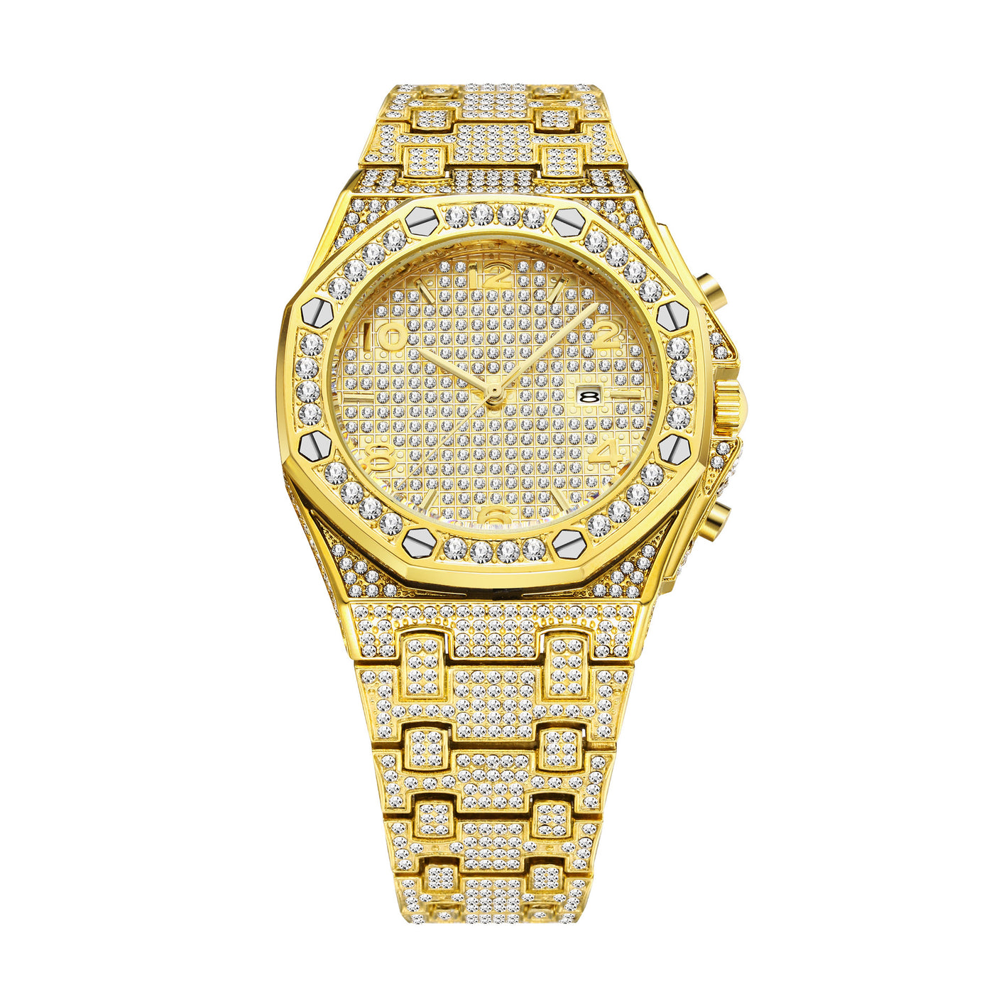 Luxury Quartz Watch - Gold/Silver, 48mm Dial,30M WaterproofLuxury Quartz Watch - Gold/Silver, 48mm Dial,30M Waterproof